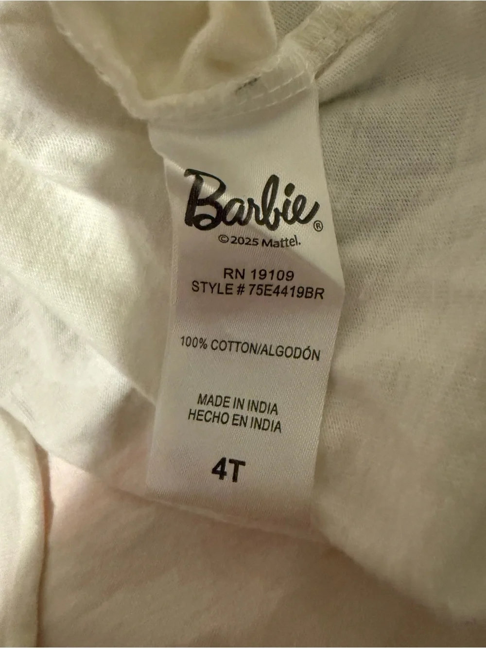 Sunshine & Barbie Tee and Shorts 4T